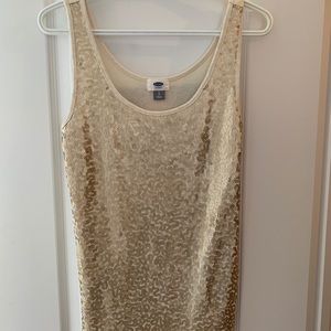 Cream/Gold Sequin Top